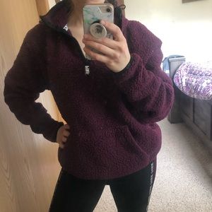 Pink fleece hoodie size m